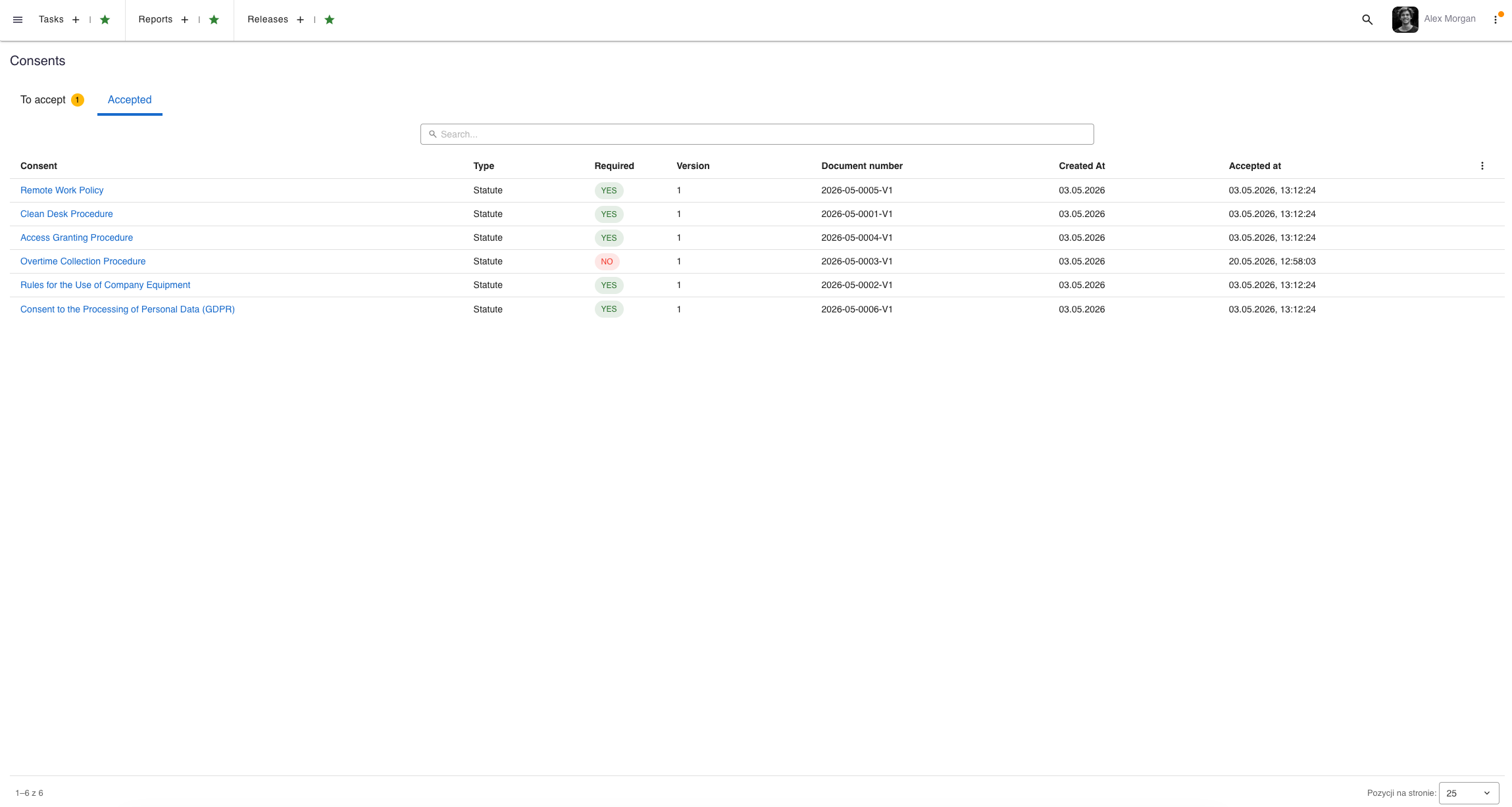 say.work — consents and announcements